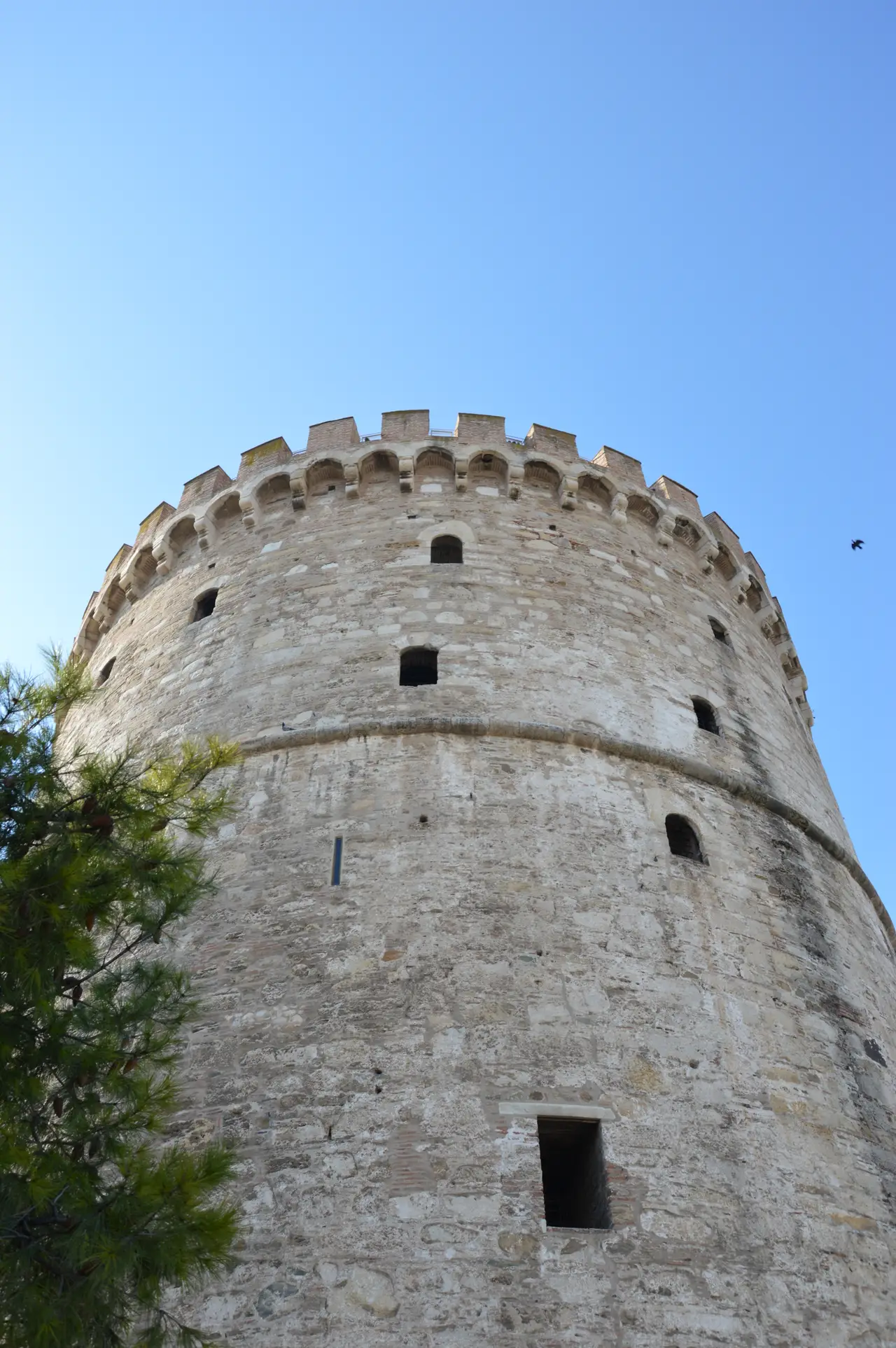 The White Tower of Thessaloniki on the Greek waterfront