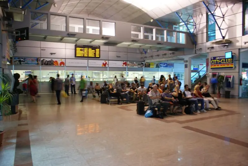 Bus platforms at Skopje bus station