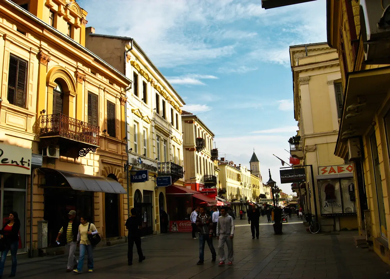 Širok Sokak, the café-lined pedestrian main street of Bitola