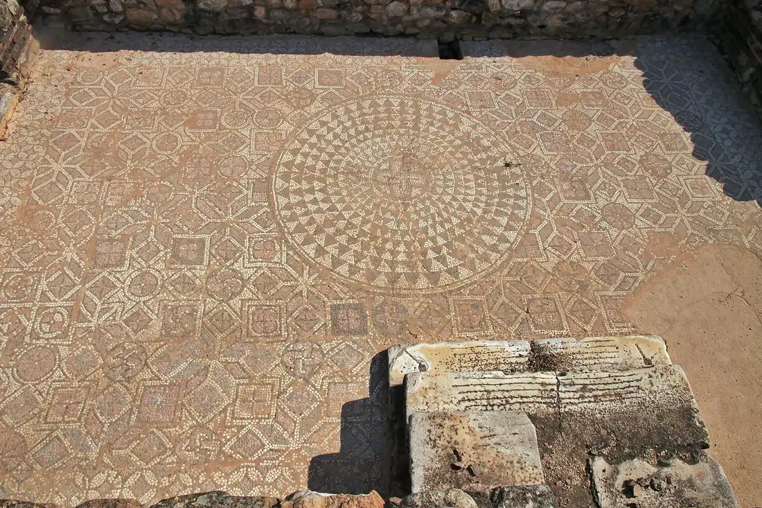 Excavated walls and columns of Heraclea Lyncestis on the edge of Bitola