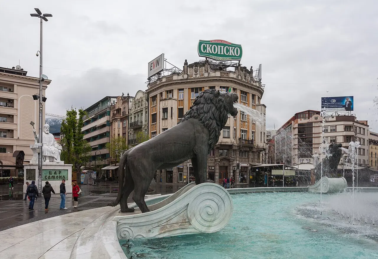 Macedonia Square in central Skopje